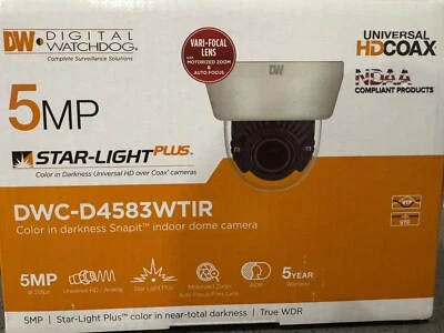 Digital Watchdog DWC-D4583WTIR 5 Megapixel Indoor IR Dome Camera