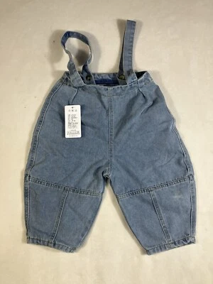 Vintage Baby Toddler Boys Bicycle Overalls Blue Jean Kids Size Size 7 - Image 1 of 4