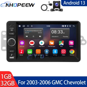 Android 15 Car Stereo Radio GPS NAVI WIFI BT For 2003-2006 GMC Chevrolet +Camera - Picture 1 of 19