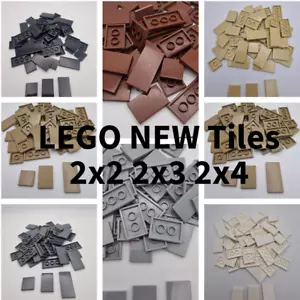 LEGO *NEW* TILES Genuine Flat Detailing Smooth Bundles 2X2 2X3 2X4 X50 Pieces - Picture 1 of 30