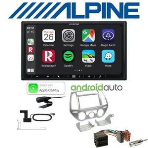 Alpine Autoradio DAB Android Apple CarPlay für Hyundai i20 2012-2014 silber - Bild 1 von 6