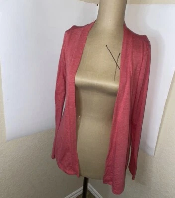 Cárdigan abierto de papaya para mujer talla pequeña Foto 1 de 4