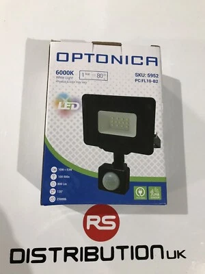 10w LED Floodlight With PIR Sensor 6000k White Light  - Image 1 of 4