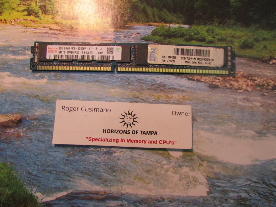 Hynix 8GB 2Rx8 PC3-10600R DDR3-1333 VLP Server RAM HMT41GV7MFR8C-PB T3 AE-SINGLE - Image 1 of 1