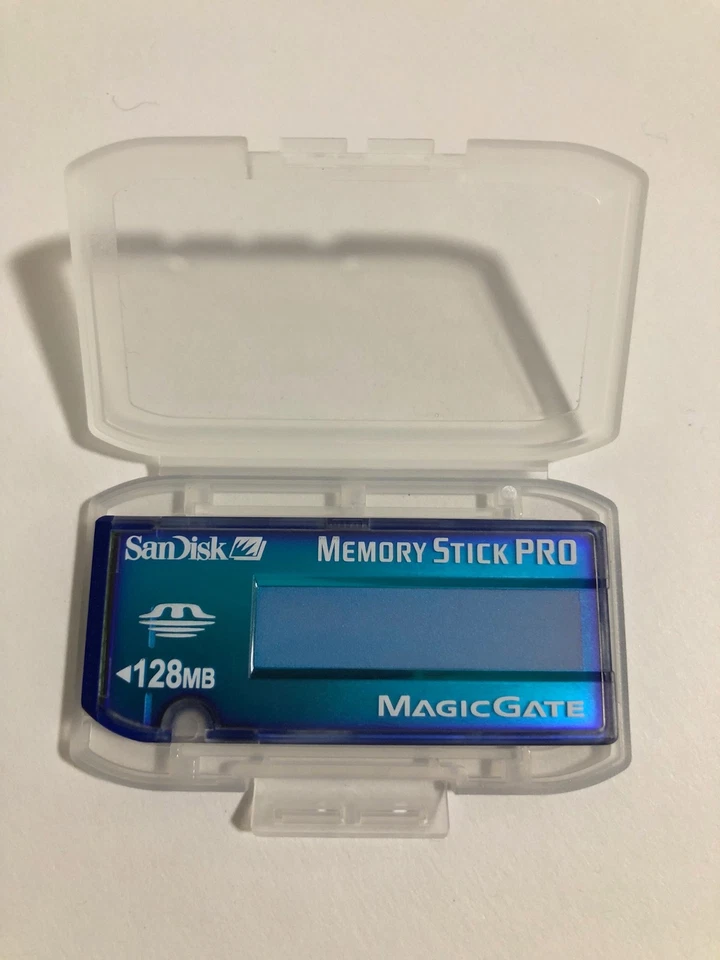 SanDisk MagicGate Memory Stick Pro 128MB with Case For Cyber Shot Camera - Image 1 of 1