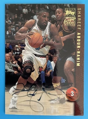 1998-99 Topps certificado #AG5 Shareef Abdur-Rahim Auto Grizzlies Foto 1 de 2