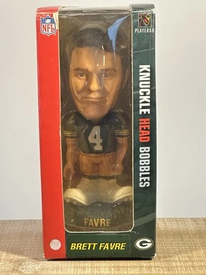 Cabeza de nudillo Brett Favre Green Bay Packers Bobblehead Forever coleccionables Foto 1 de 4