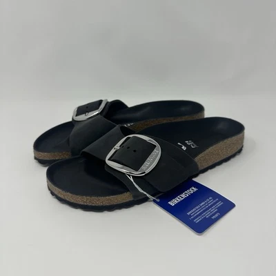 Birkenstock Madrid Hebilla Grande Negro Mujer EU 37 Talla US 6 NUEVO SIN CAJA Foto 1 de 4