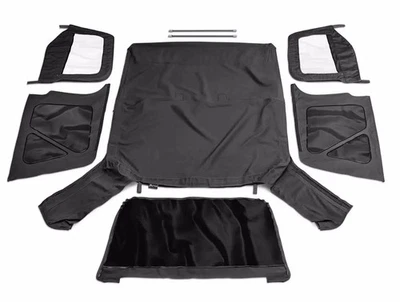 Rampage Black Diamond Sail Cloth Fabric Factory Soft Top for 97-06 Jeep Wrangler - Image 1 of 4