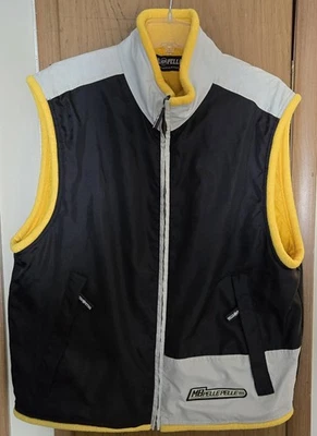 Chaleco acolchado vintage Marc Buchanan Pelle Pelle negro/amarillo/blanco talla XL USADO EN EXCELENTE ESTADO Foto 1 de 4