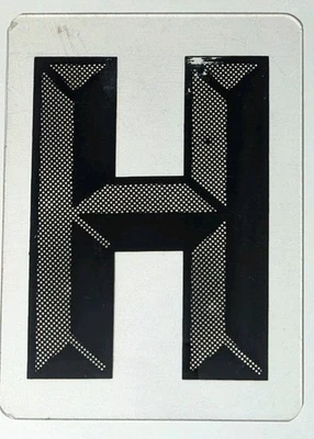 Пластиковое оргстекло высотой 10 дюймов шатер знак замена буква H - Изображение 1 из 3