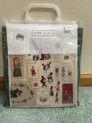 Eva Rosenstand Cross Stitch Linen Kit Christmas Runner Clara Waever NIP 23-279 - Image 1 of 4