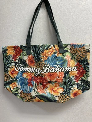 Tommy Bahama пляжная сумка с короткими ручками совершенно новые ярлыки 2025 тропический остров ананас - Изображение 1 из 4