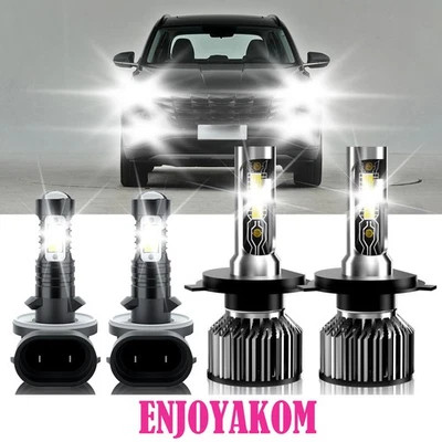LED Headlight Bulb Fog Light Kit High&Low Beam For Hyundai Tucson 2005-2008 2009 - Image 1 of 4