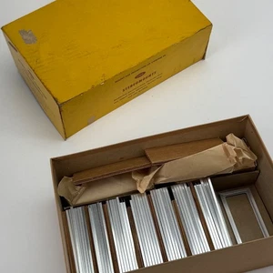 Vintage EMDE Stereomounts Box Set – Aluminum 3D Slide Mounts with Glass Plates - Picture 1 of 7