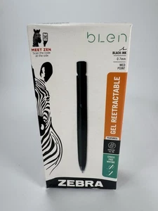 Zebra 41410 0.7 mm Retractable Fine bLen Gel Pen - Black (12/PK) - Picture 1 of 6