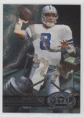 1997 Skybox Metal Universe Troy Aikman #11 HOF - Image 1 of 2