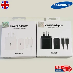 45W Genuine Super Fast Charger Adapter Plug USB-C Type C For Samsung Phones UK - Picture 1 of 10