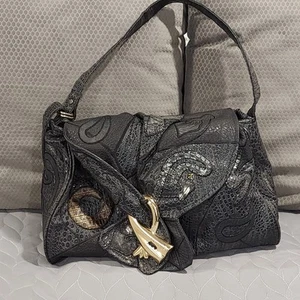 Borsa Alentino Nas NERA borsello metallizzato ecopelle stampa animalier pelle anni 80 90 vintage - Foto 1 di 21