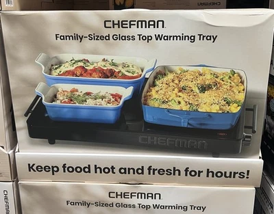 Chefman XL Family-Sized Glass Top Warming Tray (NEW) - Image 1 of 2