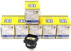 6 Stück Square D 9001 D1V2O Series A Meldeleuchtenvorsatz Meldeleuchte Vorsatz - Bild 1 von 7