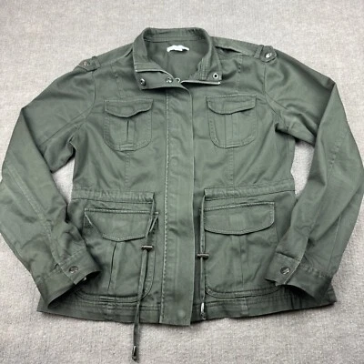 Chaqueta de Carga Estilo Militar para Mujer Talla Pequeña Verde Ejército Denim Chaqueta Táctica Foto 1 de 4