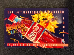 Coca-Cola Red Hot Summer 1995 Sample PROMO 16th National Convention Phone Card - Bild 1 von 2
