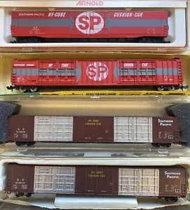 N Scale 86’ Autoparts Box Car Runner Pack Set Southern Pacific SP 4RD# - Picture 1 of 3