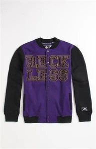 Chaqueta Universitaria Young & Reckless The Freshman Cult Para Hombres Púrpura Negra Nueva Con Etiquetas - Imagen 1 de 3
