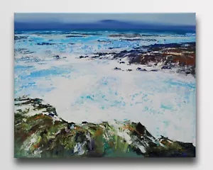 Seascape painting Original art Impressionism Oil on canvas by S. Chernyakovsky - Picture 1 of 16