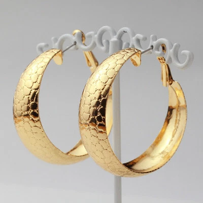 18ct Real Gold Plated hoop Earrings.  - Image 1 of 4