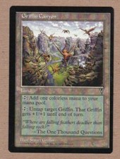 MTG - Griffin Canyon - Visions - Rare EX/EX+ - Single Card