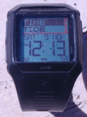 Rip Curl ATS Rifles A1119 Black Midnight Men Digital Tide Surf Dive Watch *READ* - Image 1 of 4