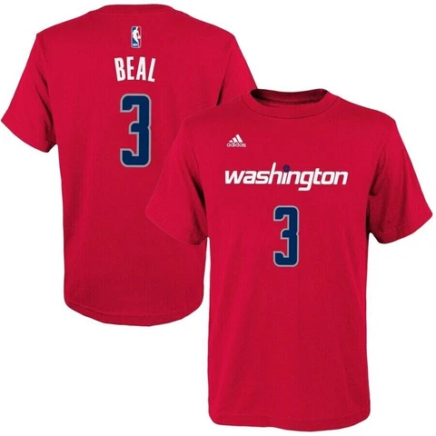 Adidas Youth Washington Wizards Beal #3 Game Time Shirt, Red Cover