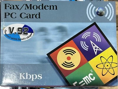 NEW Sealed Box 56Kbps V.90 PC Fax Modem PC Card - Free Shipping - Image 1 of 4