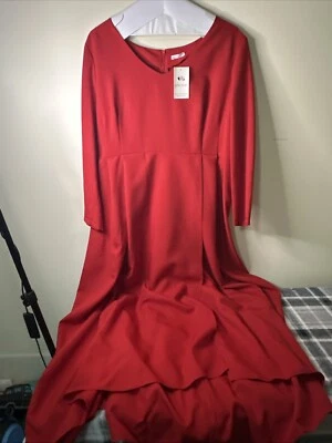 复古 Juliet Rose 红色连衣裙,尺寸 3XL — 第 1/4 张图片