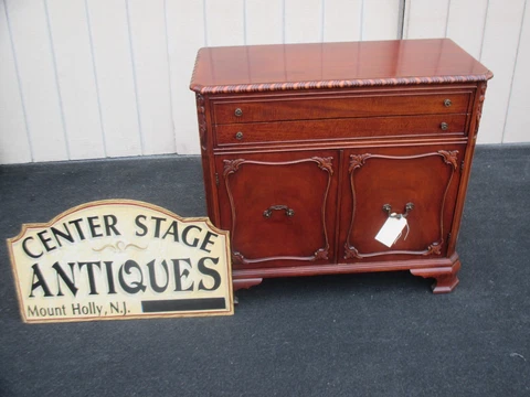 64005 Antique Mahogany Sideboard Server Cabinet Cover