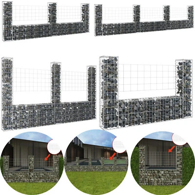 Gabionen Mauer Gabione Steinkorb Rankgitter Steingabionen Gitter verzinkt Stahl - Bild 1 von 4