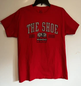 Ohio State Buckeyes Cotton Red Med Shirt w/“The Shoe (or Ohio Stafium) by PE - Picture 1 of 3