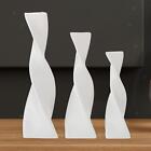 3pcs Ceramic Twist Flower Vase Slender Geometric Planter Bookshelf Plant Pot