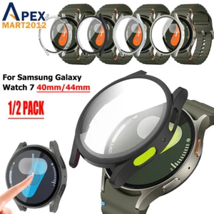 1/2 Pack PC Case Cover Hard Screen Protector For Samsung Galaxy Watch 7 40/44mm - Picture 1 of 24