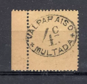 SELLOS DE PAJA VERTICALES SIN USAR CHILE 1894 MULTAS PROVISIONALES 4c - Imagen 1 de 1