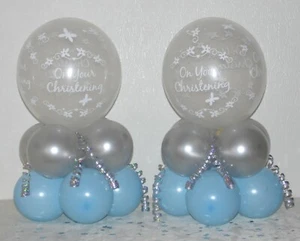 Confezione 2/6/12 Palloncini Decorazione Tavolo Battesimo RAGAZZO o RAGAZZA Espositore Kit - Foto 1 di 9