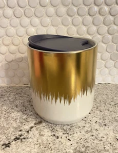 NUEVA taza de vaso de cerámica dorada/blanca 2020 vacaciones de Navidad Starbucks 8 oz - Imagen 1 de 2