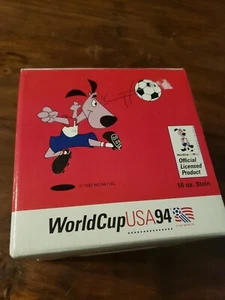 WM 94 USA Herstellung Fußball Geschichte Keramik Becher Stein Dakin 1994 - Bild 1 von 7