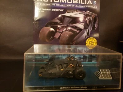 BATMAN AUTOMOBLIA #3 BATMAN BEGINS MOVIE 1:43 DIECAST TUMBLER BATMOBILE MODEL  - Image 1 of 4