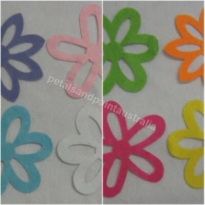 4 New 7cm Adhesive Felt Mixed Flower Embellishments Craft Cards Scrapbooking - Picture 1 of 5
