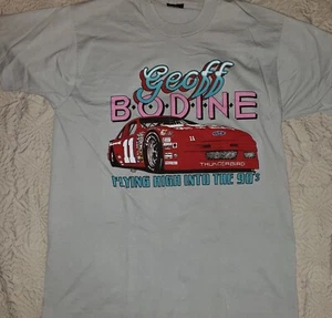 1990 NASCAR WINSTON CUP RACING GEOFF BODINE #11 BUDWEISER VINTAGE SHIRT SIZE L - Picture 1 of 4