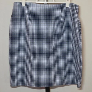 ๐งบ Vintage Fashion Bug Midi Skirt โ Size 12 โ Blue & White Plaid Picnic Vibes - Picture 1 of 7