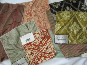Mixed Lot 100% Silk High End Samples Swatches 9 Pcs Vervain Silk Loom JAB - Picture 1 of 7